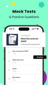GMAT Exam Prep App, Mock tests screenshot