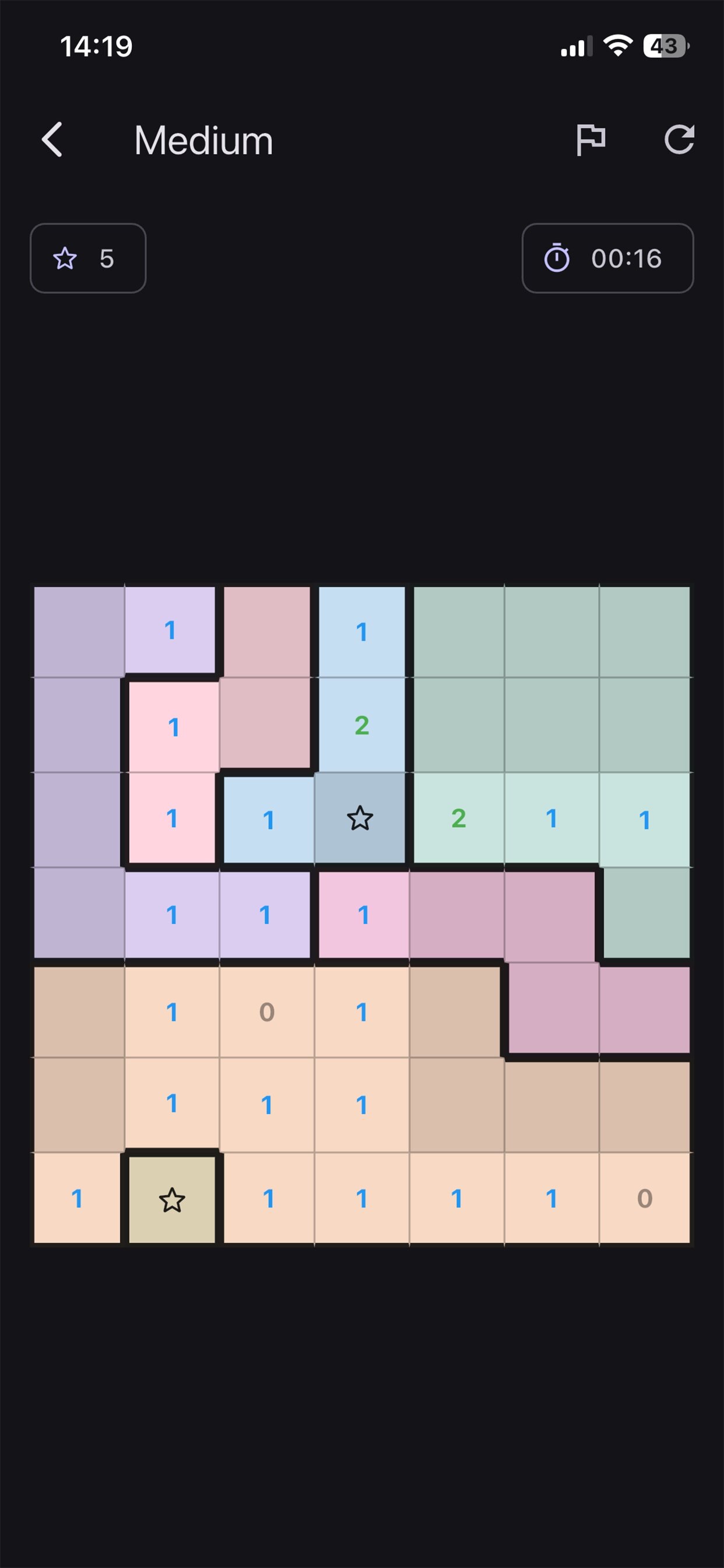 Screenshot 2 of Starsweeper logic game