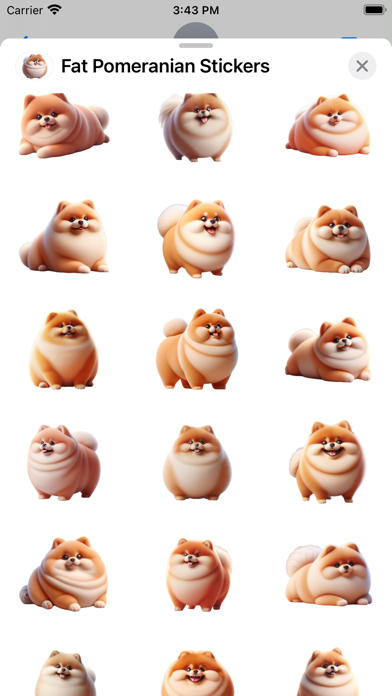 Screenshot 1 of Fat Pomeranian Stickers App