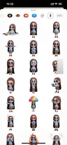Women With Sunglasses Stickers iPhone screenshot