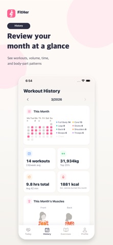 FitHer - 女性AI健身计划 screenshot