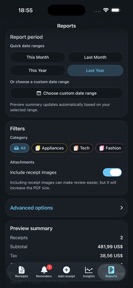Keep Receipt screenshot