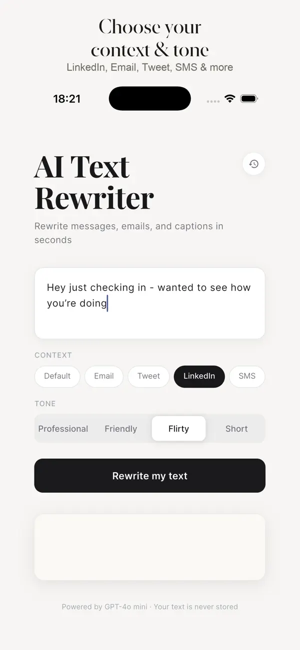 Screenshot #2 pour AI Text Rewriter – Paraphrase