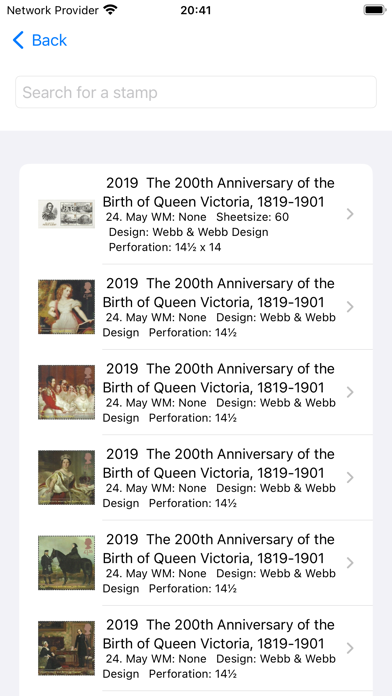 Postage Stamps of the world Screenshot