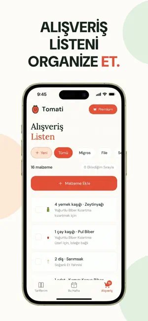 Tomati: Tariflerini Kaydet iPhone screenshot 5