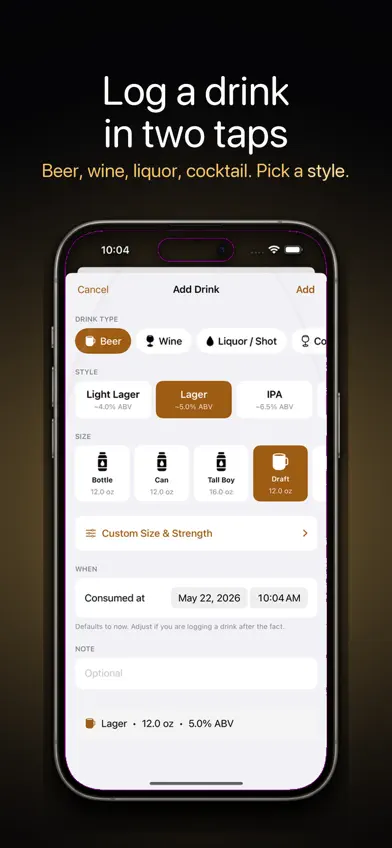 KnowLimit: Drink Journal screenshot 2