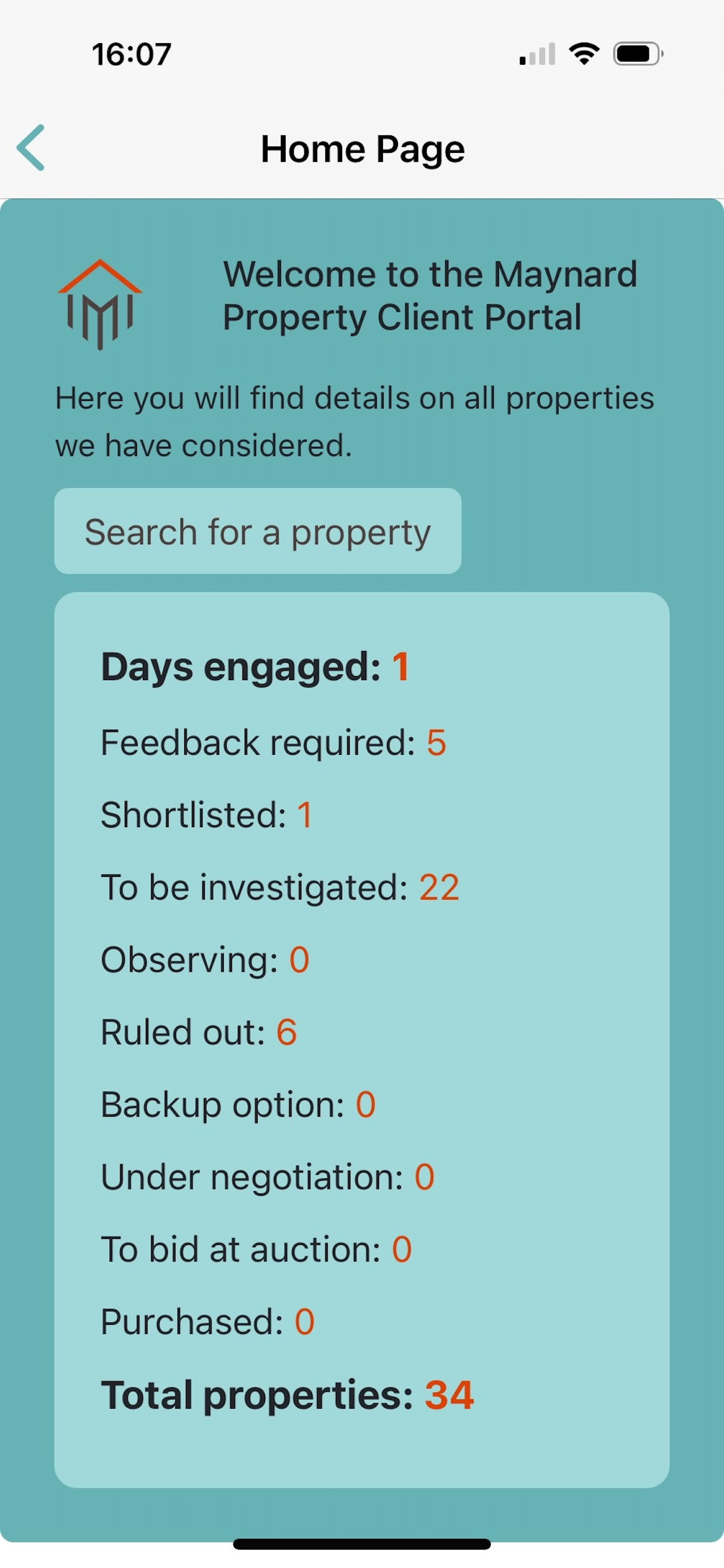 Maynard Property Client Portal screenshot 2