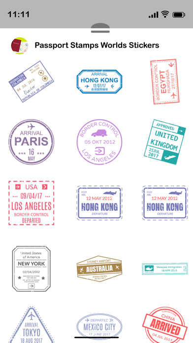 Screenshot #2 pour Passport Stamps World Sticker