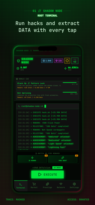 Shadow Node: Idle Hacker Screenshot 1 of 5