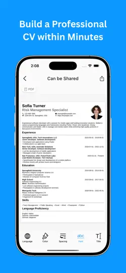 Kolay CV Hazırlama - Özgeçmiş iPhone Ekran Görüntüsü 1