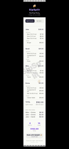 SipSplit iPhone screenshot