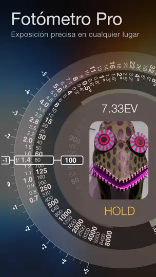 Captura de pantalla de Light Meter Wheel en iPhone 1