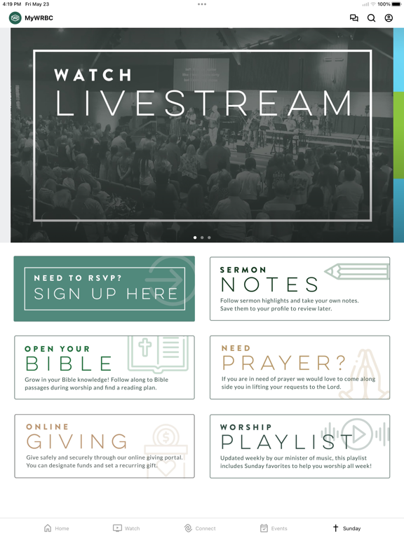 Westport Road Baptist Church iPad screenshot 5 - Education app