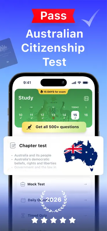 Citizenship Test AU 2026 + screenshot 1 of 5