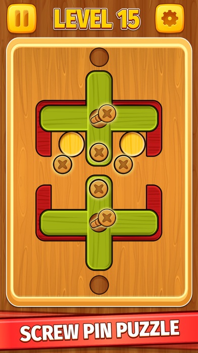 Wood Nuts & Bolts Screw Puzzle Screenshot