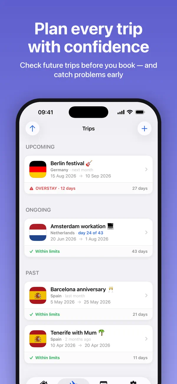 Screenshot #3 pour Schengen Calculator 90/180