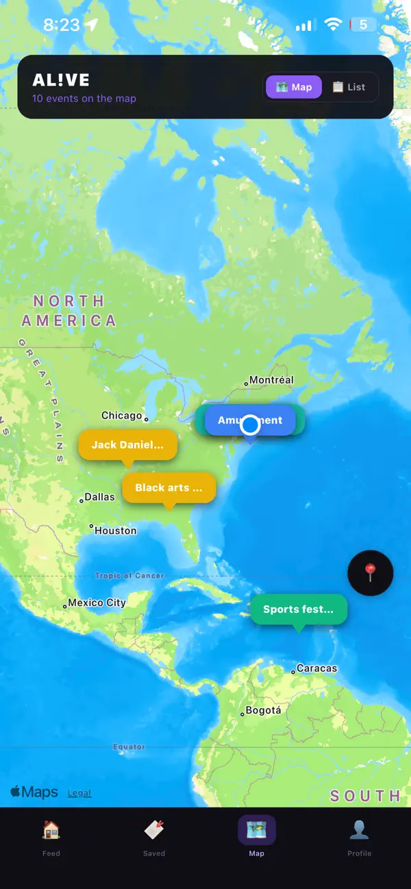 Screenshot #1 pour Al!ve - Find Events Near You