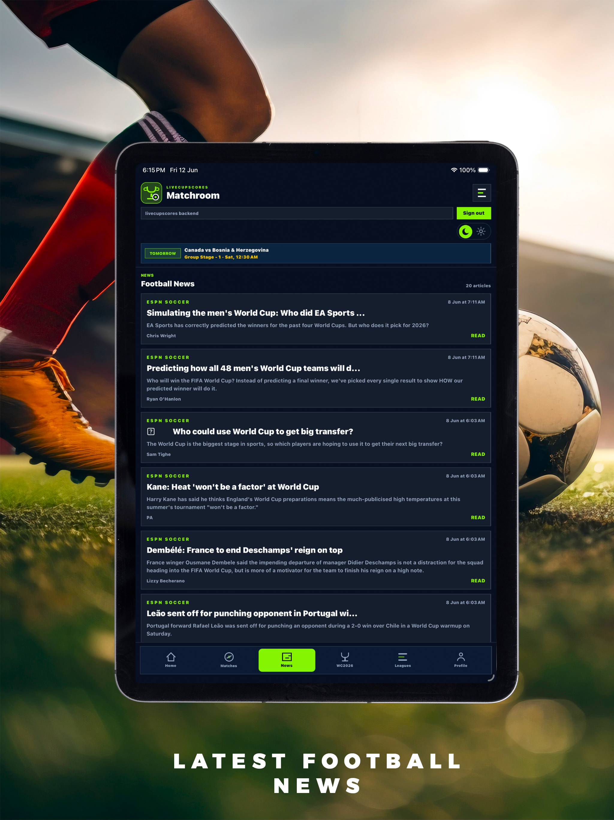 LiveCup Scores screenshot 7
