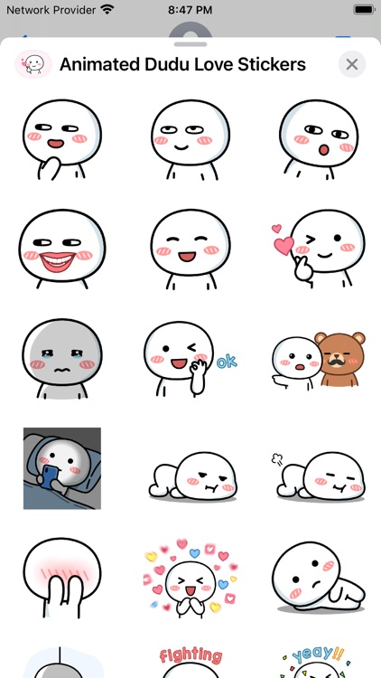 Animated Dudu Love Stickers