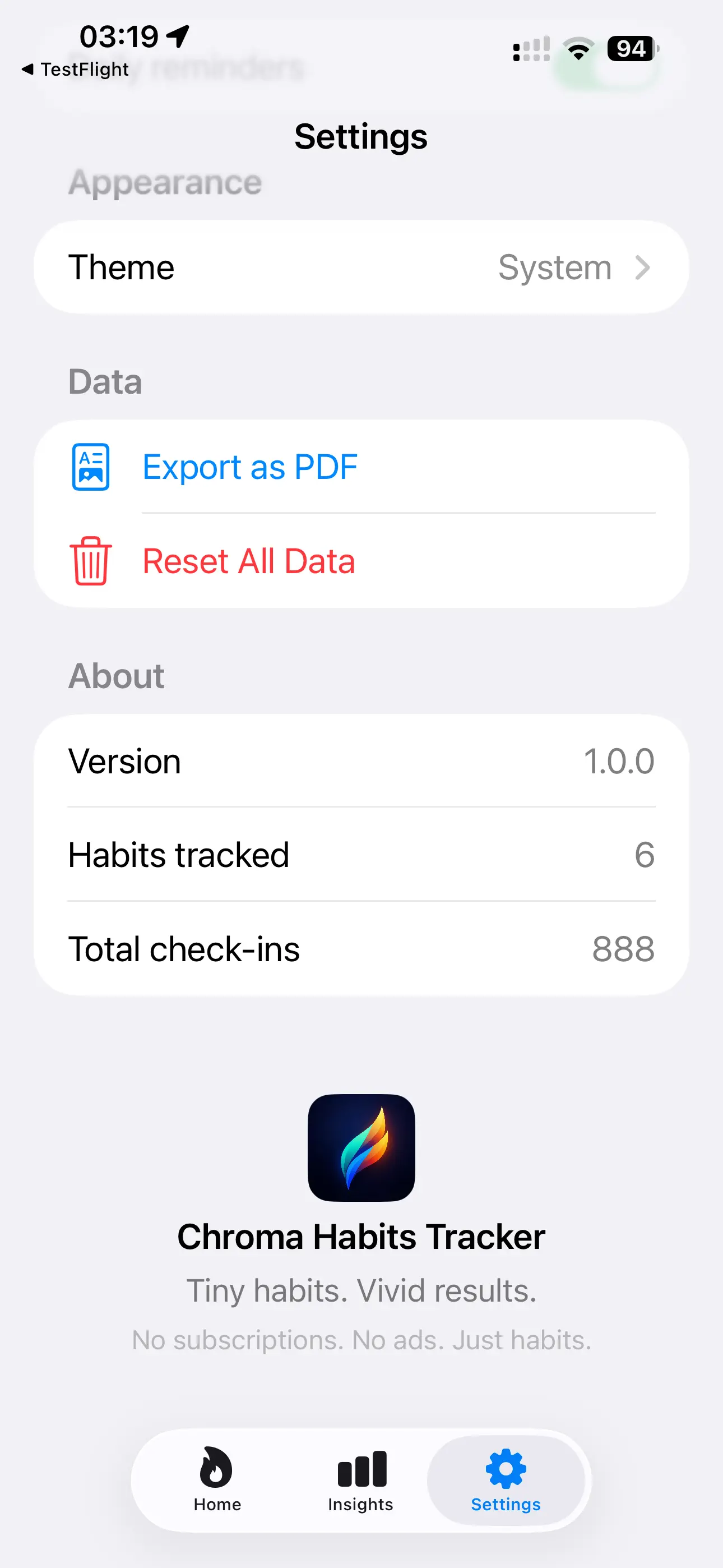 #10. Chroma Habits Tracker (iOS) Av: Gianfranco Antenucci