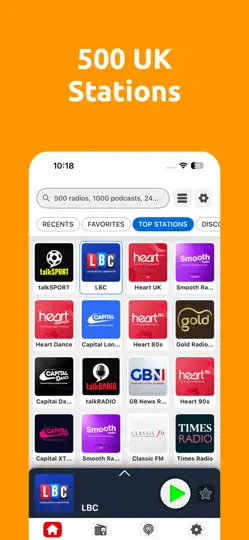 Capture d'écran de Radio Stations UK - Live FM sur iPhone 1