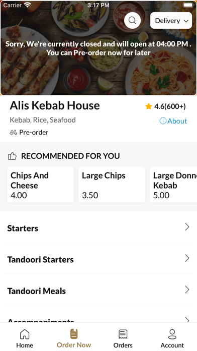 Alis Kebab House. Screenshot