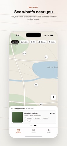 Milemark: Campground Finder iPhone screenshot