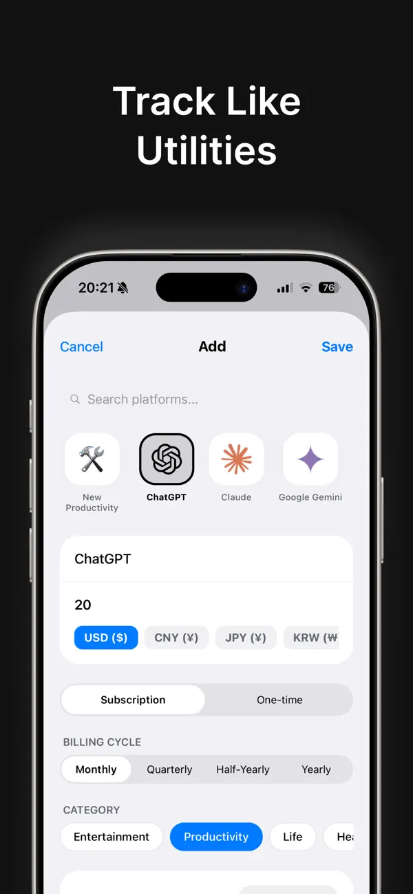 #3. Meter - Subscriptions Tracker (iOS) By: 相超 邱