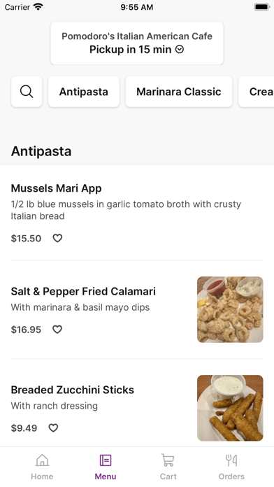 Pomodoro's Italian Cafe iPhone screenshot 2 - Food & Drink app