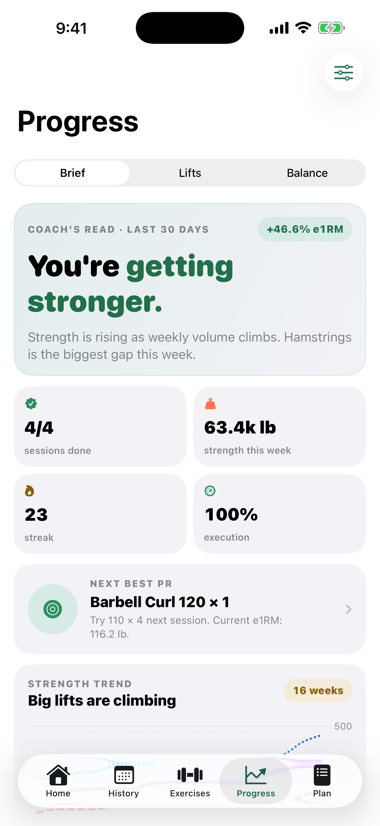 Fuerza: Workout Log & Coach screenshot 4
