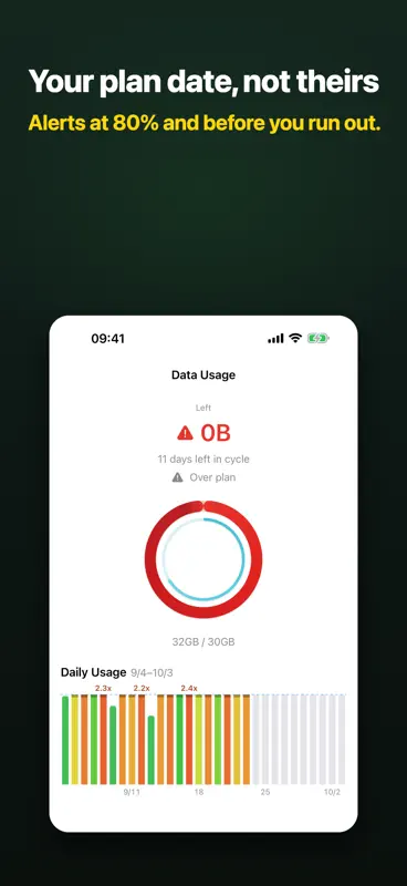 Data Widget: remaining data screenshot 3 of 5