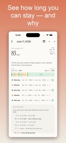 Schengen Calculator screenshot