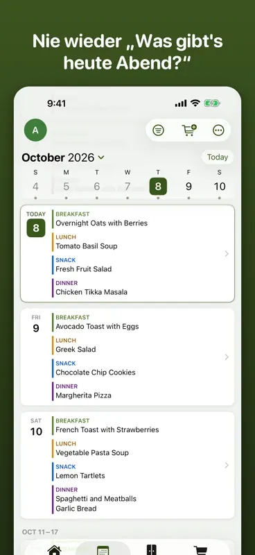 Menu Planner 2: Essensplaner screenshot 2 of 9