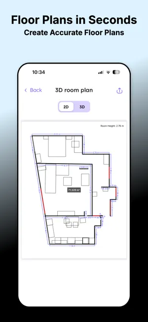 3D Lidar Scanner: Room Planner screenshot 3