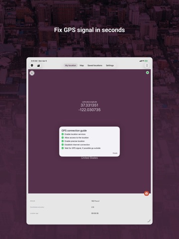 My GPS Location ° iPad screenshot