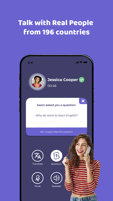 Linqi: English Social Chat App Screenshot