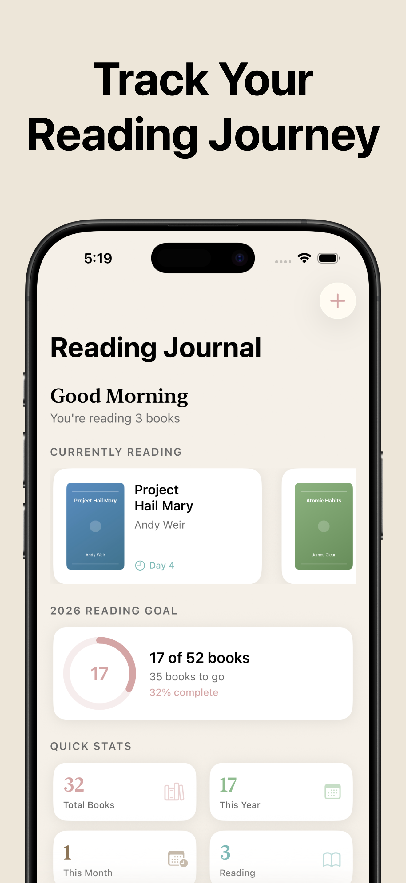 Reading Journal - Book Tracker
