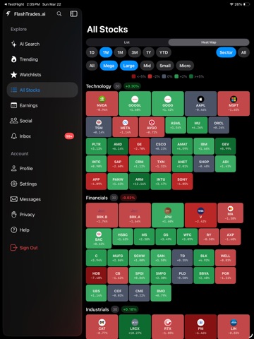 FlashTrades AI iPad screenshot