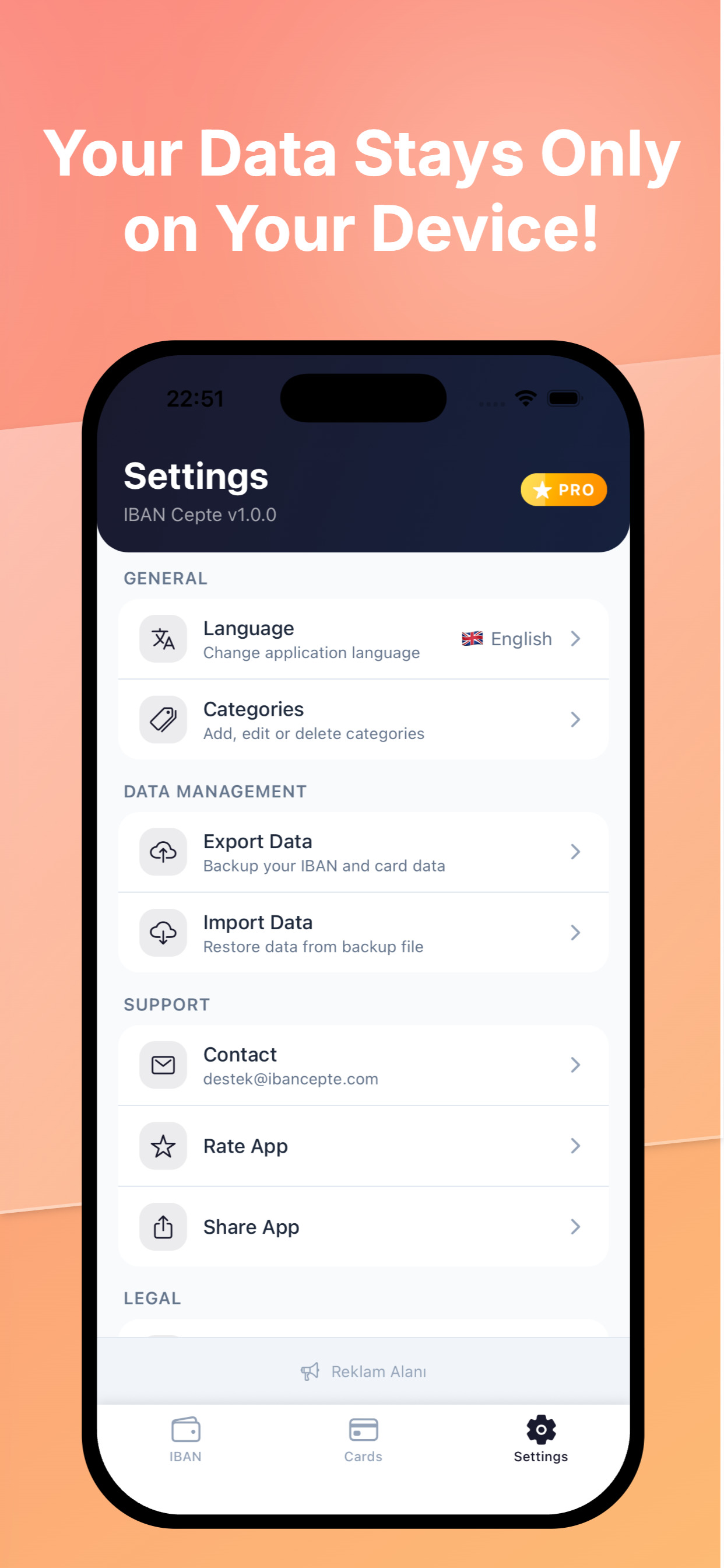 IBAN Cepte – Easy IBAN Manager screenshot 3
