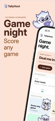 TallyHoot - Game Score Keeper screenshot