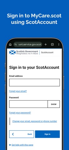 MyCare.scot iPhone screenshot 2