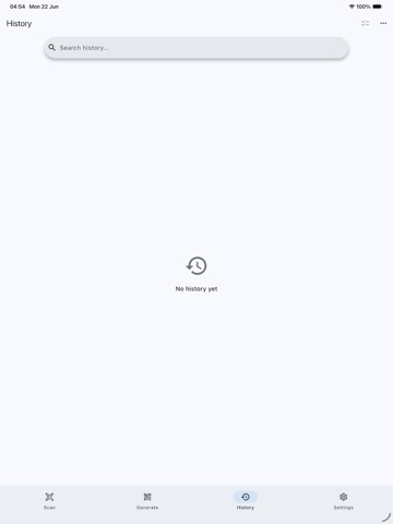 QByte: Barcode Scanner iPad screenshot
