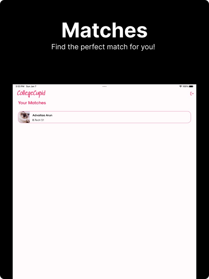 #5. CollegeCupid IITG (iOS) Podle: Venkatesh Mahantesh