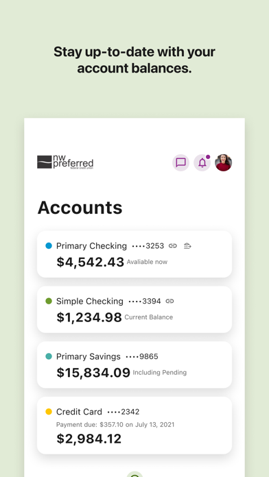 NW Preferred FCU Screenshot