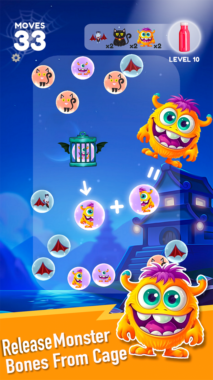 Bubble Monster Merge Evolution