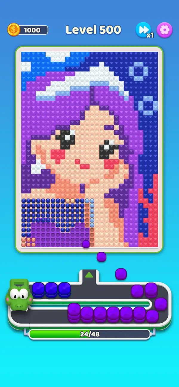 Coloring Loop: Jewel Sort 游戏截图
