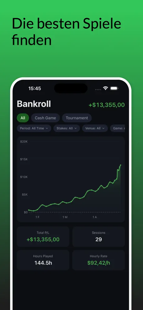 Poker Tracker: Bankroll-Log — iPhone-Screenshot 3