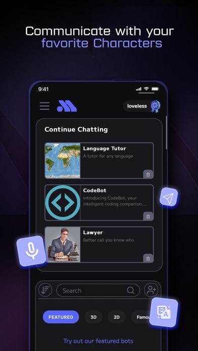 Moemate: Character AI Chat Screenshot