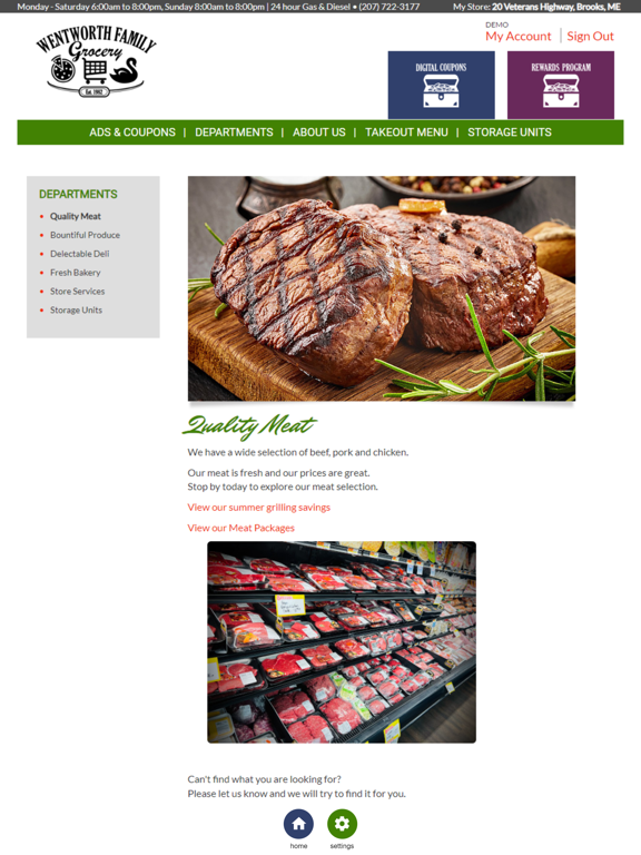 Wentworth Family Grocery iPad screenshot 5 - Business app