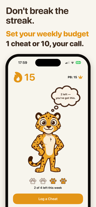 Cheatah: Cheat Meal Tracker Screenshot 4 of 8